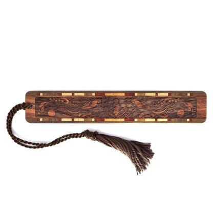Elegant Engraved Handmade Wooden Bookmark