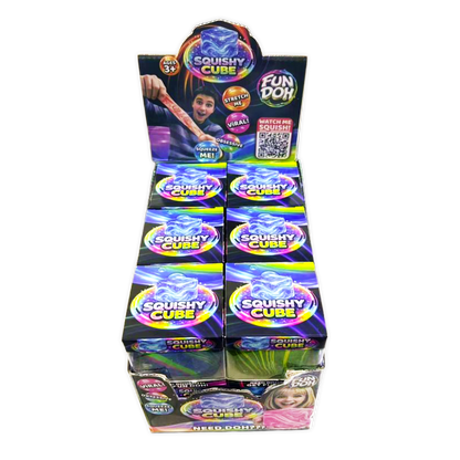 Fun Doh Swirl Squishy Cubes Viral Assortment - 12/Display