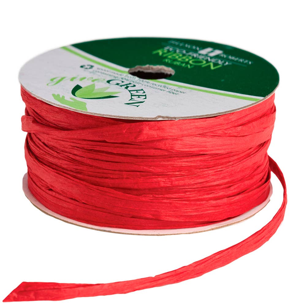 Red Ribbon - Paper Raffia