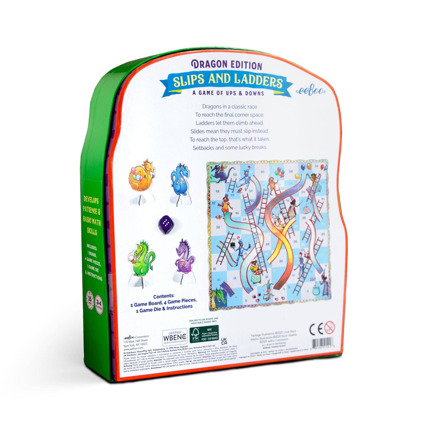 Slips & Ladders Dragon Shaped Game