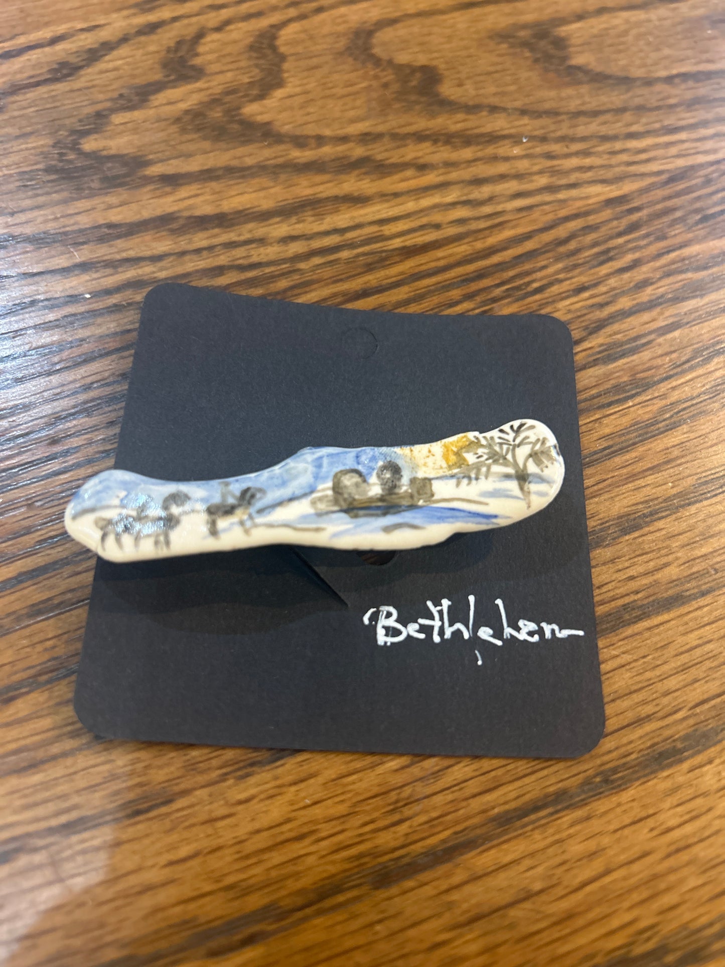 Nativity Pin - Hand Painted by Kathleen