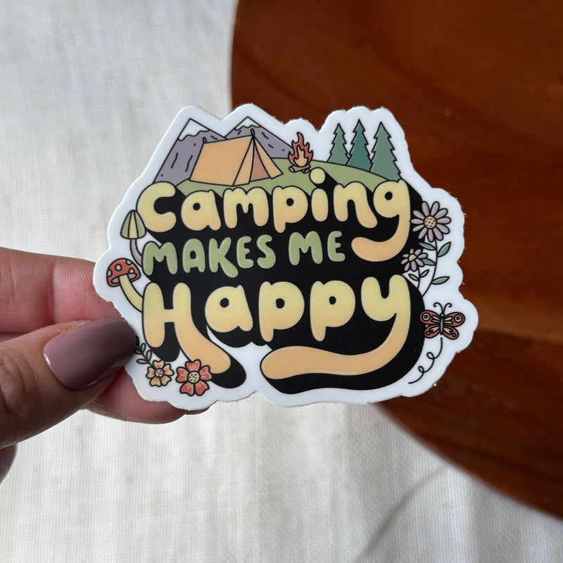 Camping Makes Me Happy Sticker
