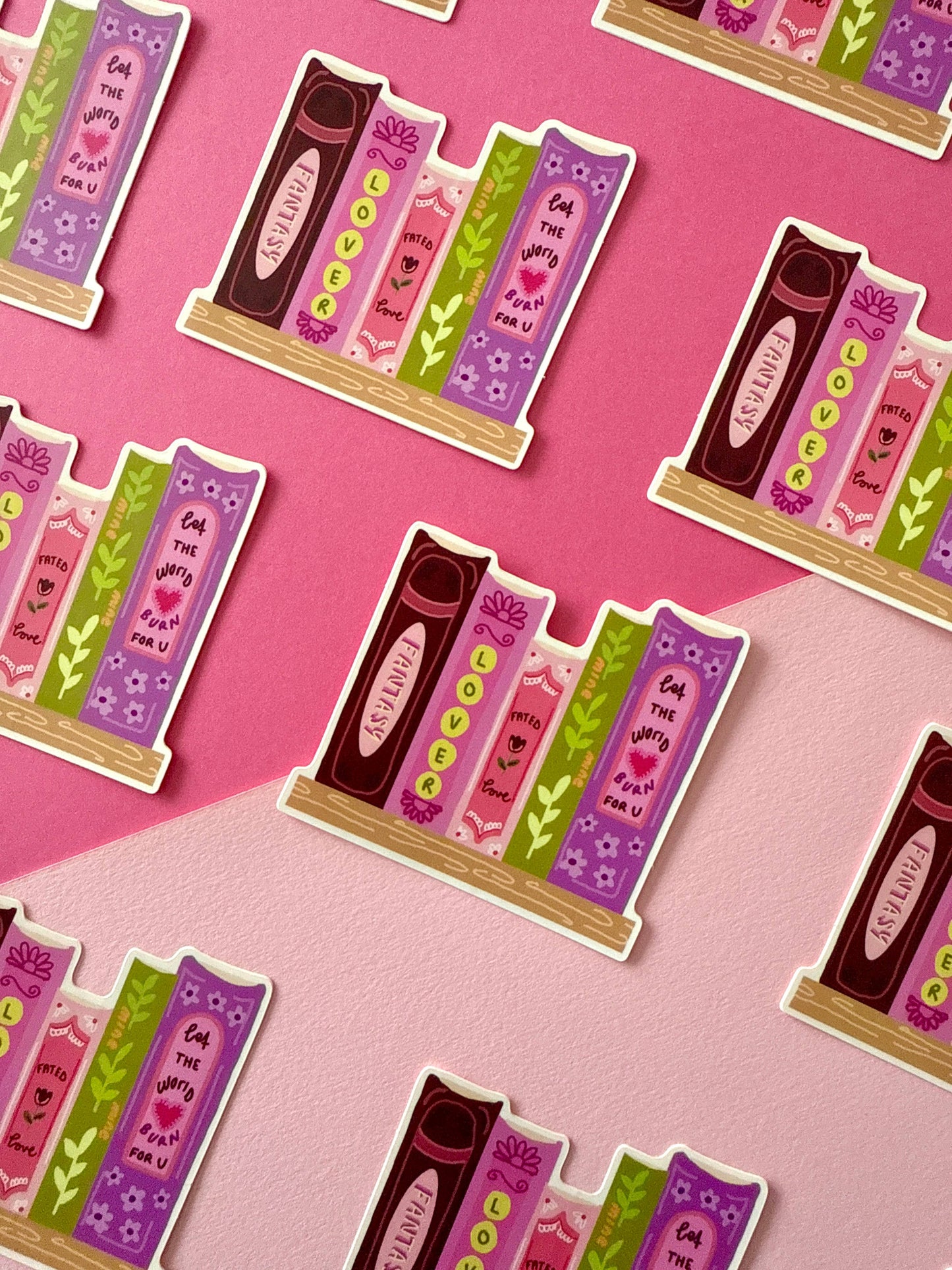 Romantasy Books Vinyl Sticker, 3 x 2.8 in, Waterproof