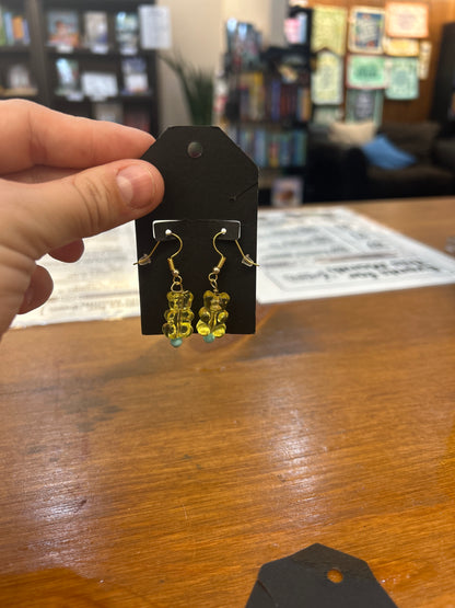 Earrings made locally by Sweet Pea's Jewelry