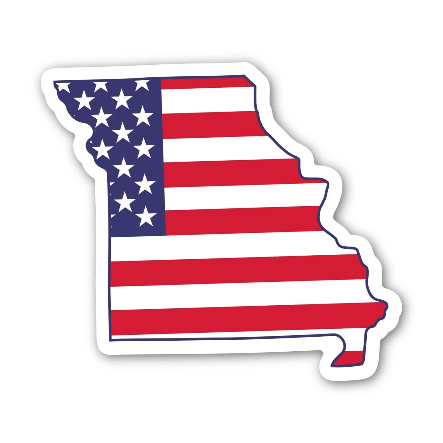 Missouri USA Flag Pattern Sticker