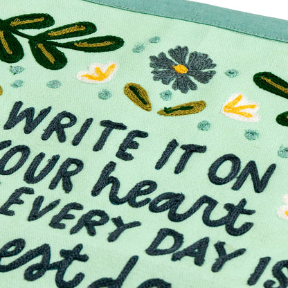 Best Day of the Year Embroidered Canvas Banner