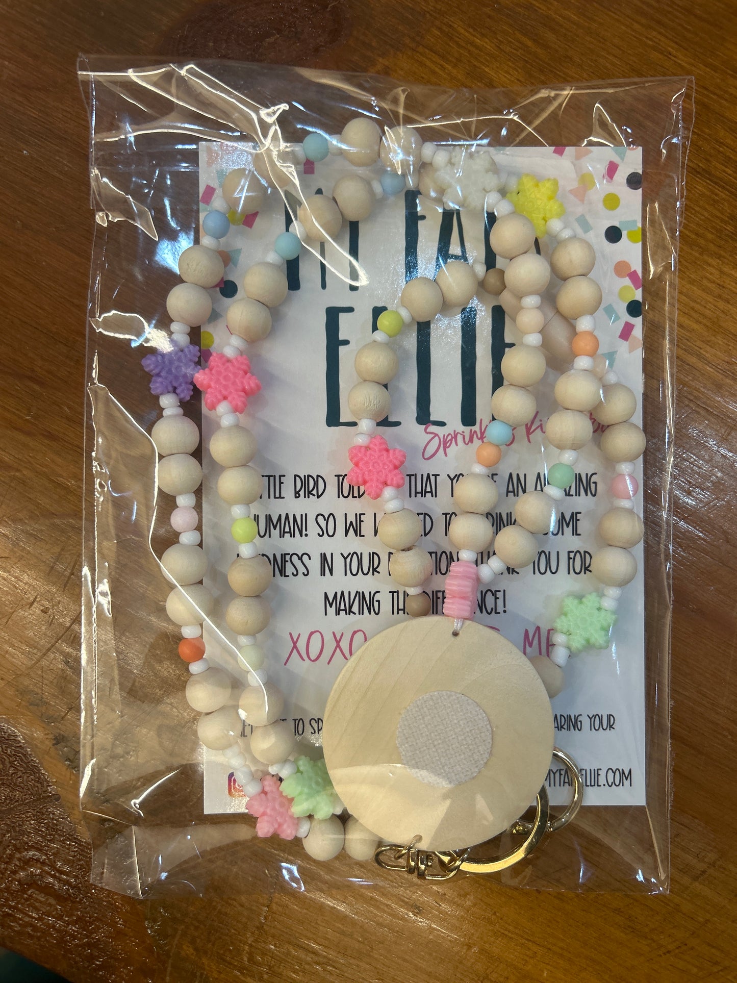 My Fair Ellie - Colorful Snowflakes - Lanyard