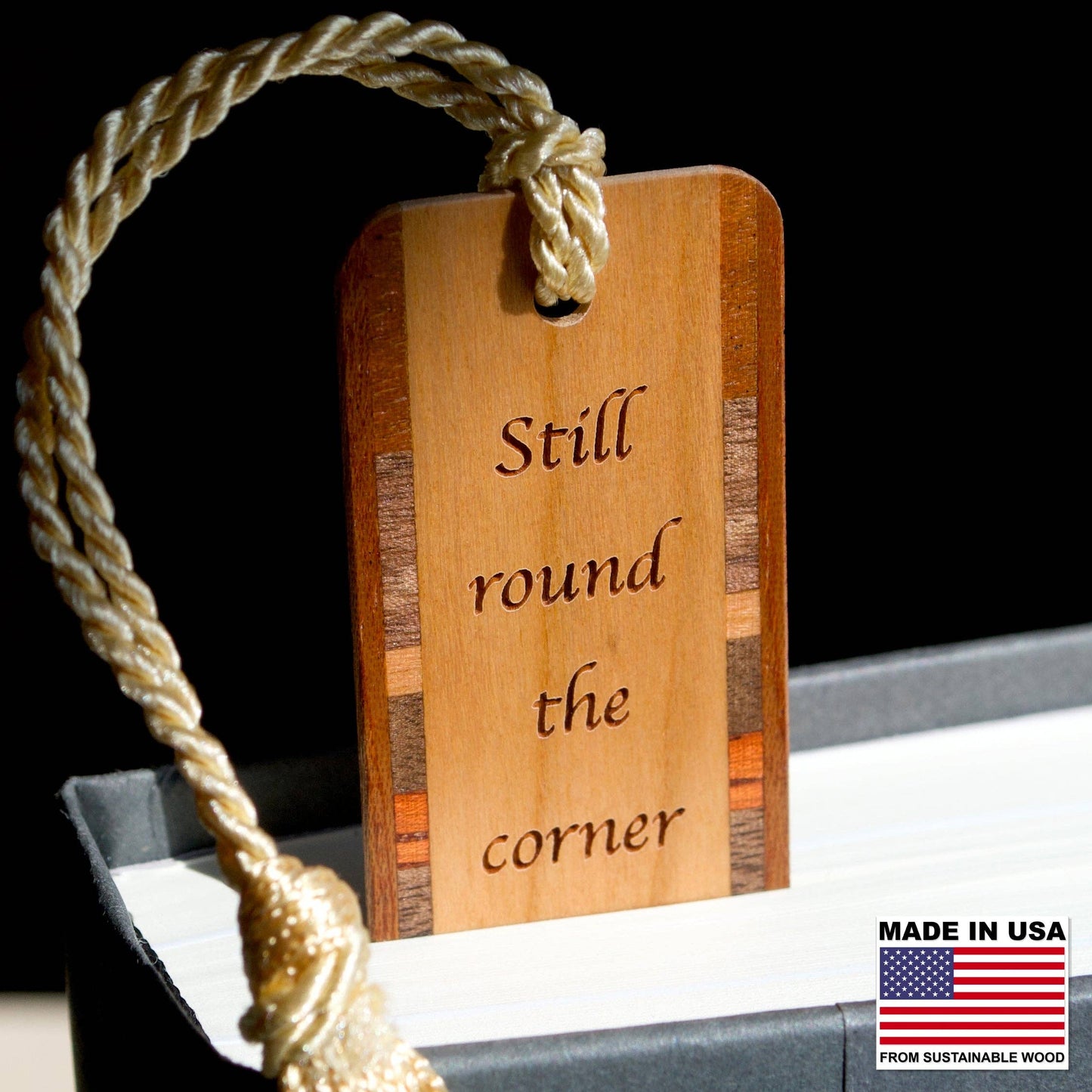 J.R.R. Tolkien Secret Gate Quote Engraved Wooden Bookmark