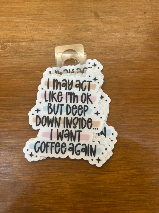 Need Coffee sticker