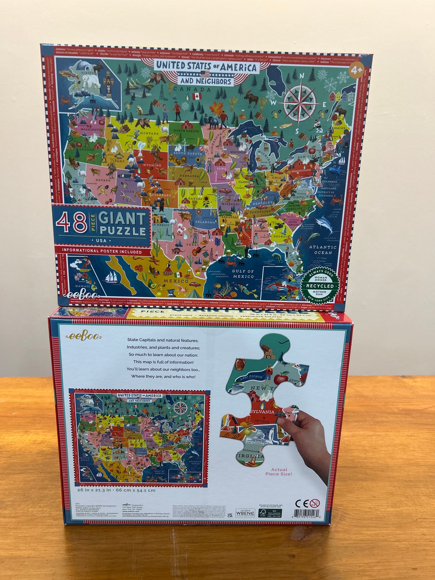 48 Piece GIANT USA Puzzle
