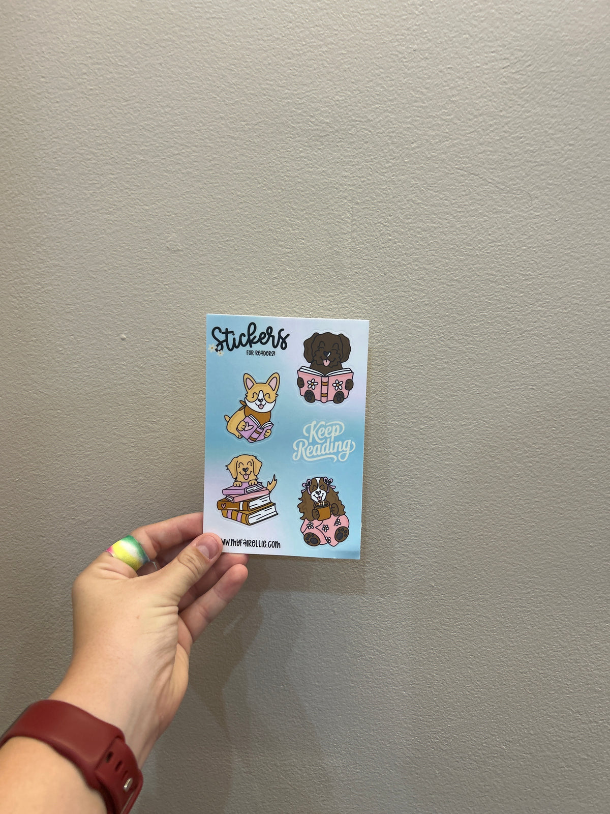 Sticker Sheet: Reading Dogs