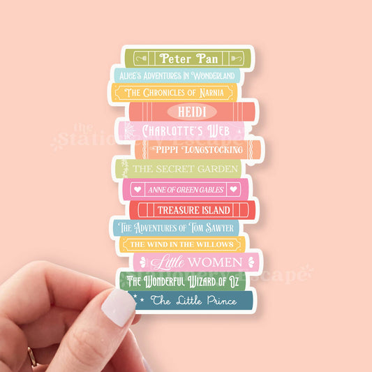 Children's Classics Book Stack Sticker