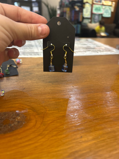 Earrings made locally by Sweet Pea's Jewelry