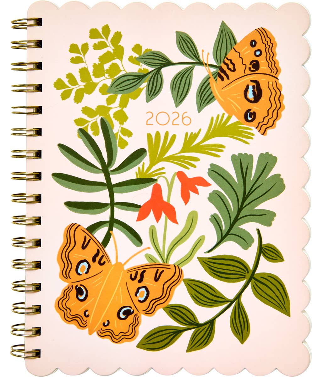 2026 Scallop Butterfly Die Cut Planner