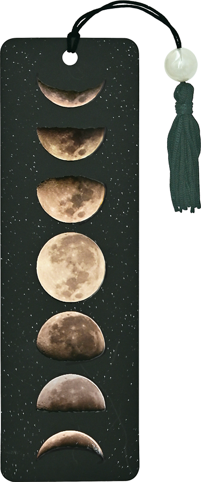 Moon Phases Beaded Bookmark