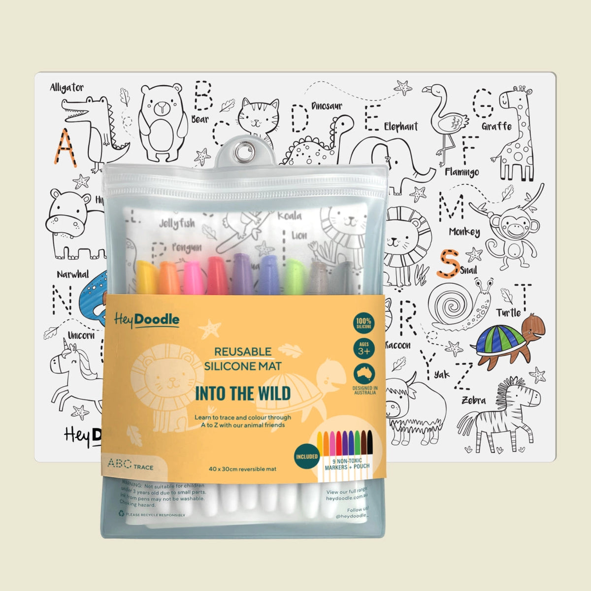 Into the Wild Reusable Color-in Activity Mat