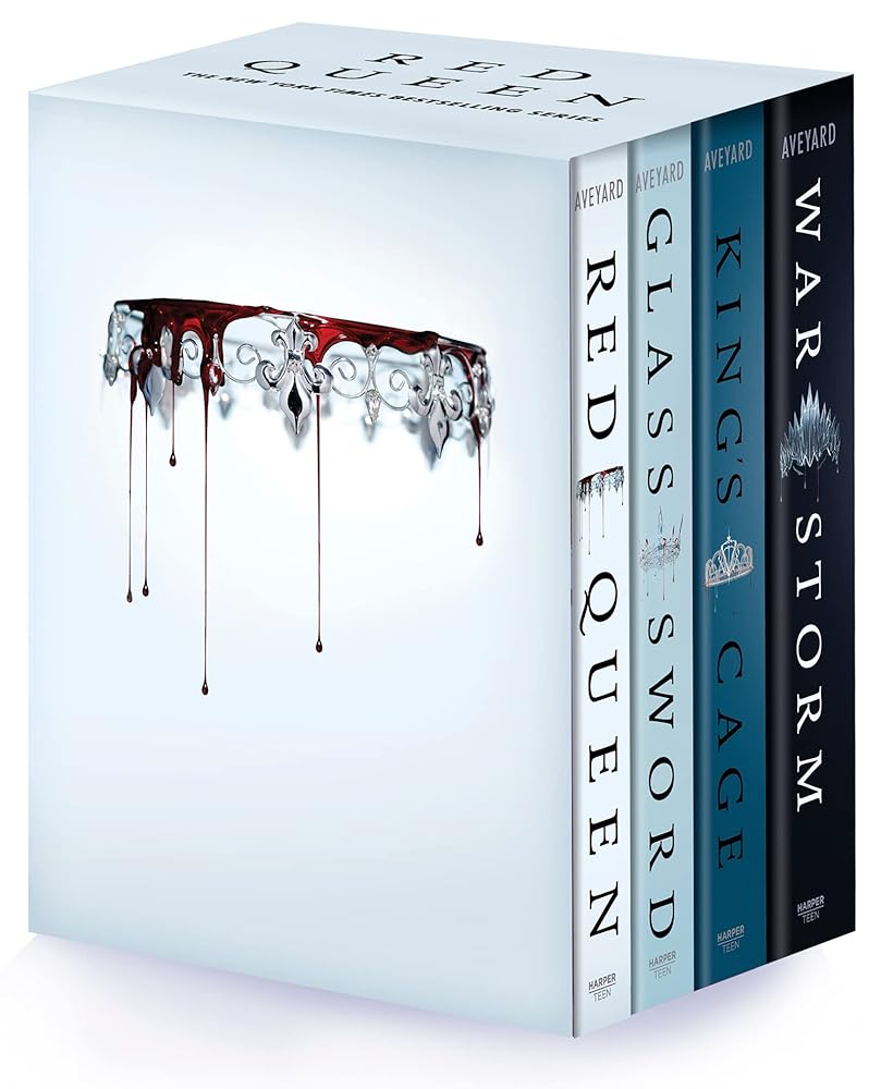 Red Queen 4-Book Paperback Box Set: Red Queen, Glass Sword, King's Cage, War Strom cover image