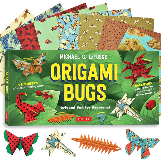 Origami Bugs Kit: Origami Fun for Everyone!: Kit with 2 Origami Books, 20 Fun Projects and 98 Origami Papers: Great for Both Kids and Adults cover image