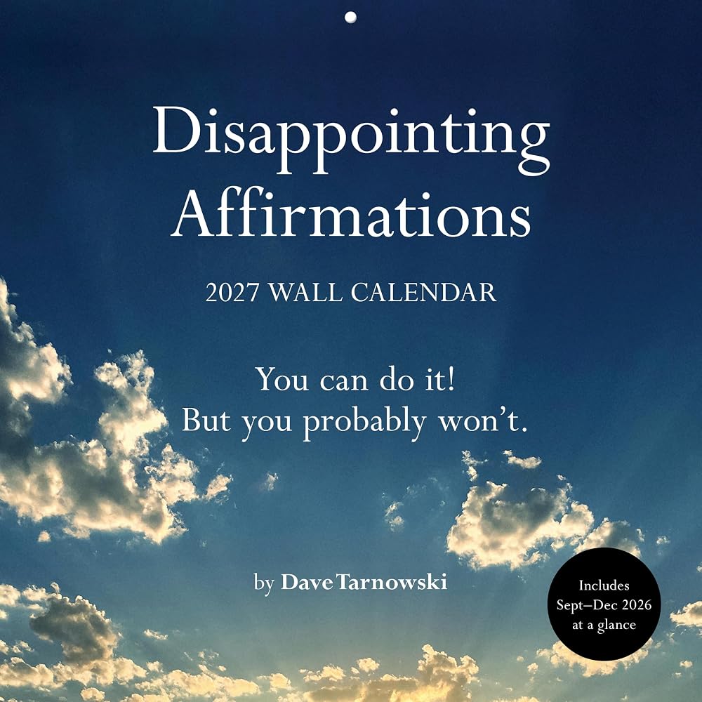 Disappointing Affirmations 2027 Wall Calendar cover image