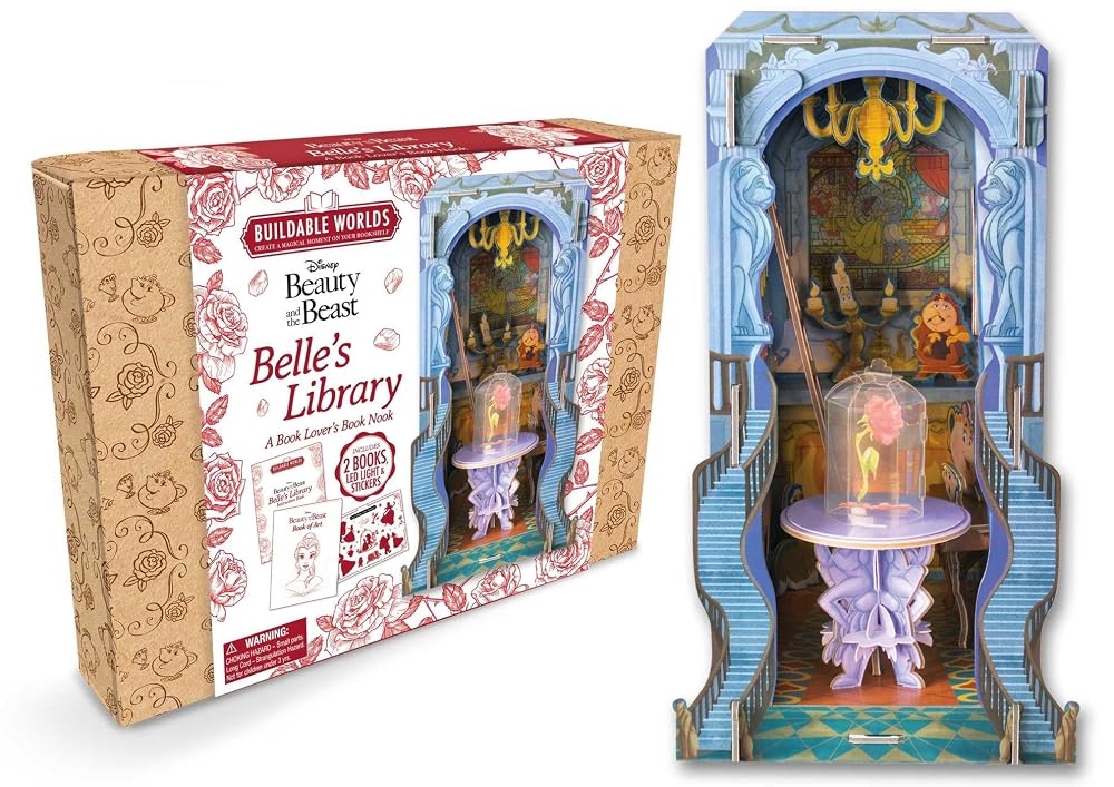 Disney Beauty and the Beast: Belle's Library: Buildable Worlds - A Book Lover's Book Nook cover image