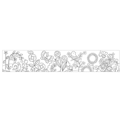 Flower Garden Mini Coloring Roll
