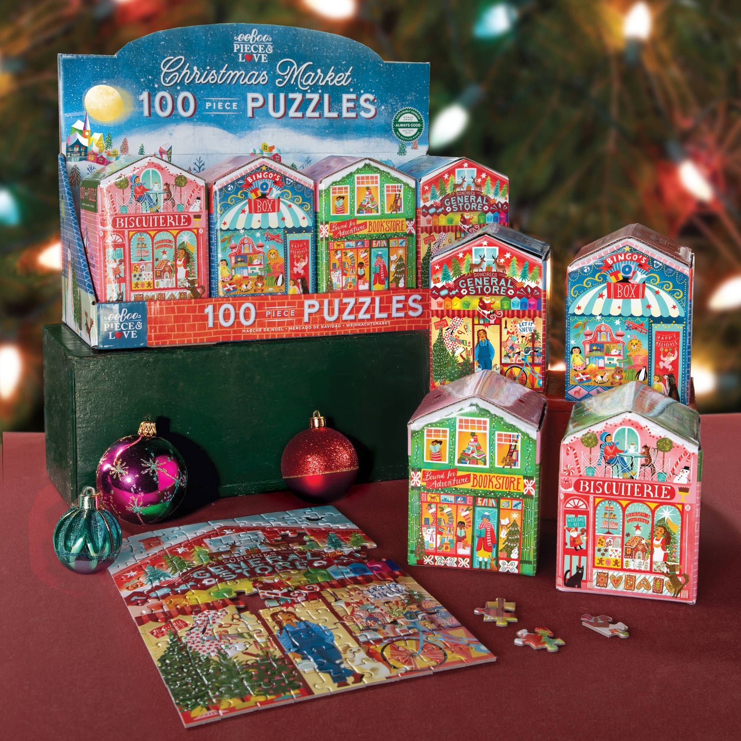 Christmas Market 100 Piece Puzzle Assortment