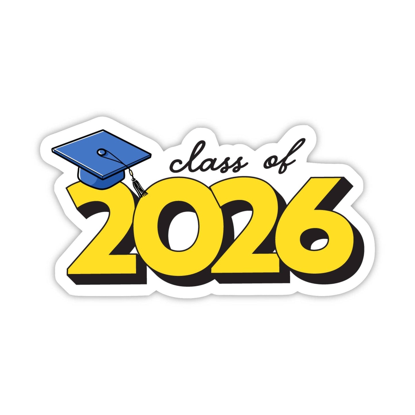 Class of 2026 Yellow Graduation Sticker