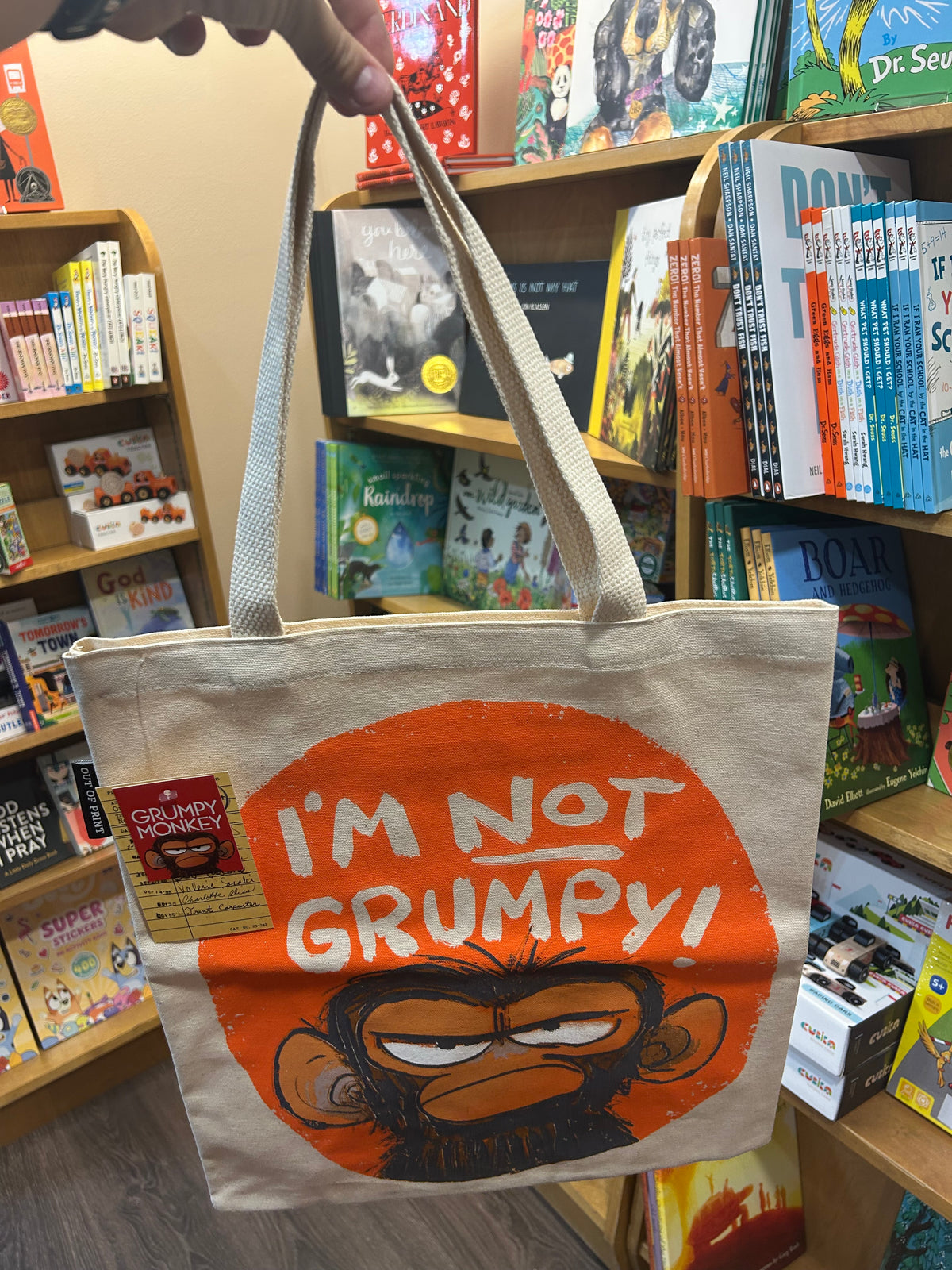 GRUMPY MONKEY TOTE - Out of Print