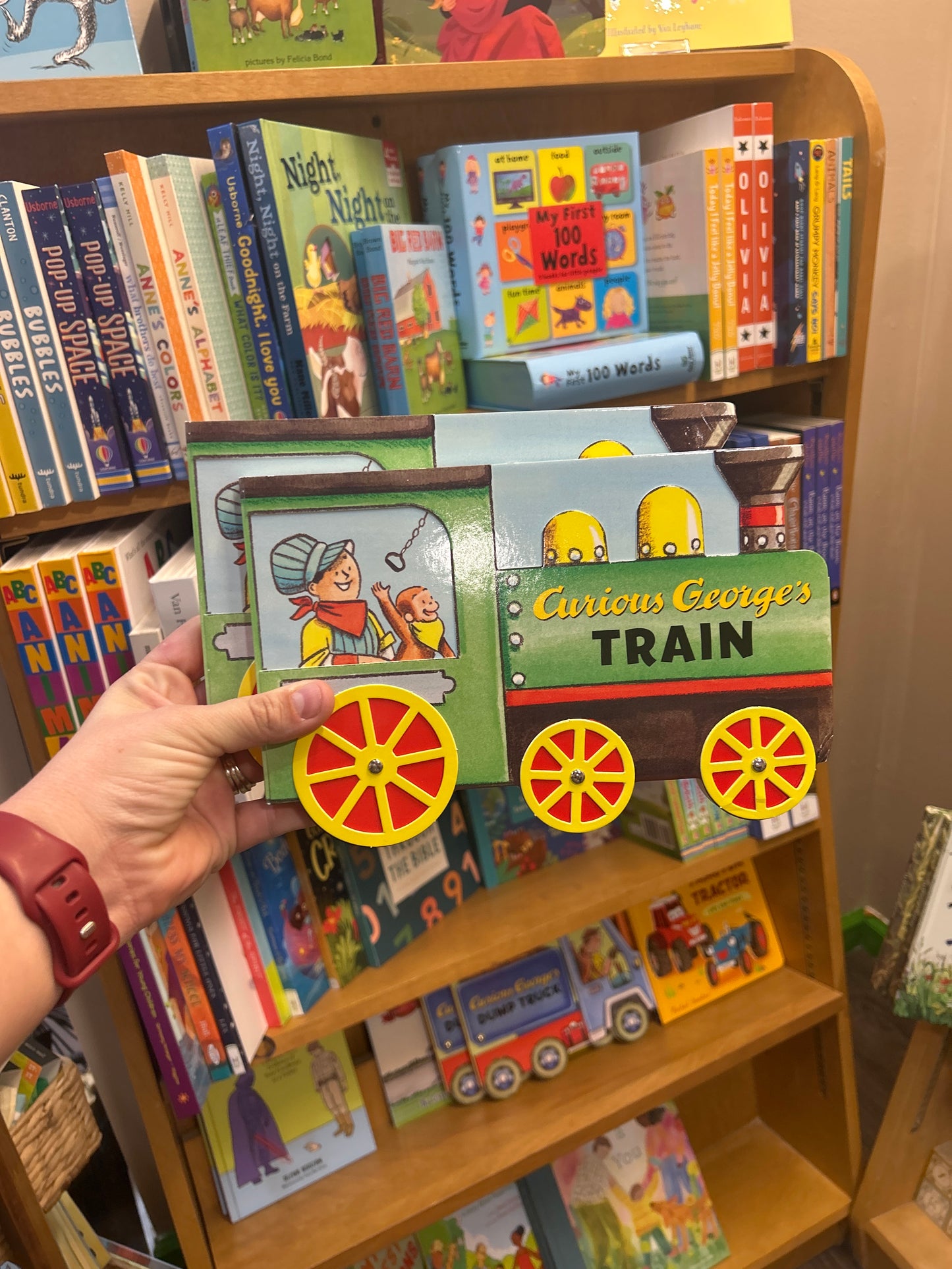 Curious George's Train (mini movers shaped board book)