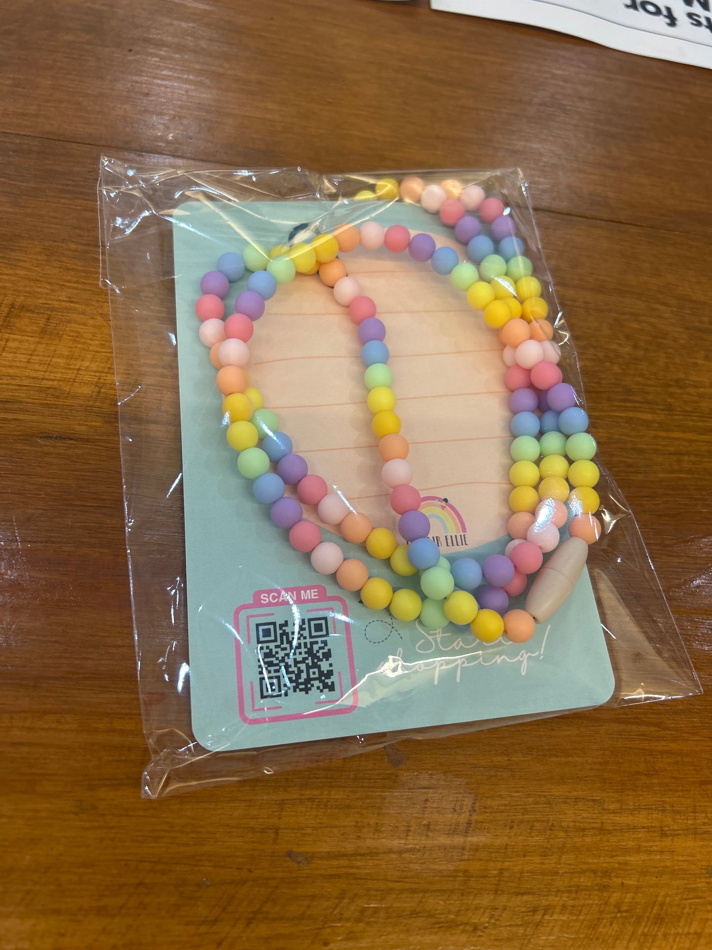 My Fair Ellie Lanyard - Rainbow Beads