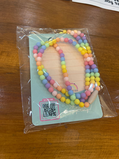 My Fair Ellie Lanyard - Rainbow Beads