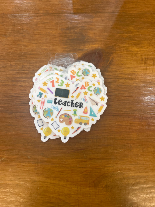 Teacher Heart Sticker