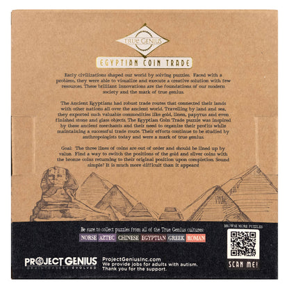 True Genius Egyptian Coin Trade Puzzle