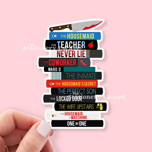 Freida McFadden Book Stack Sticker