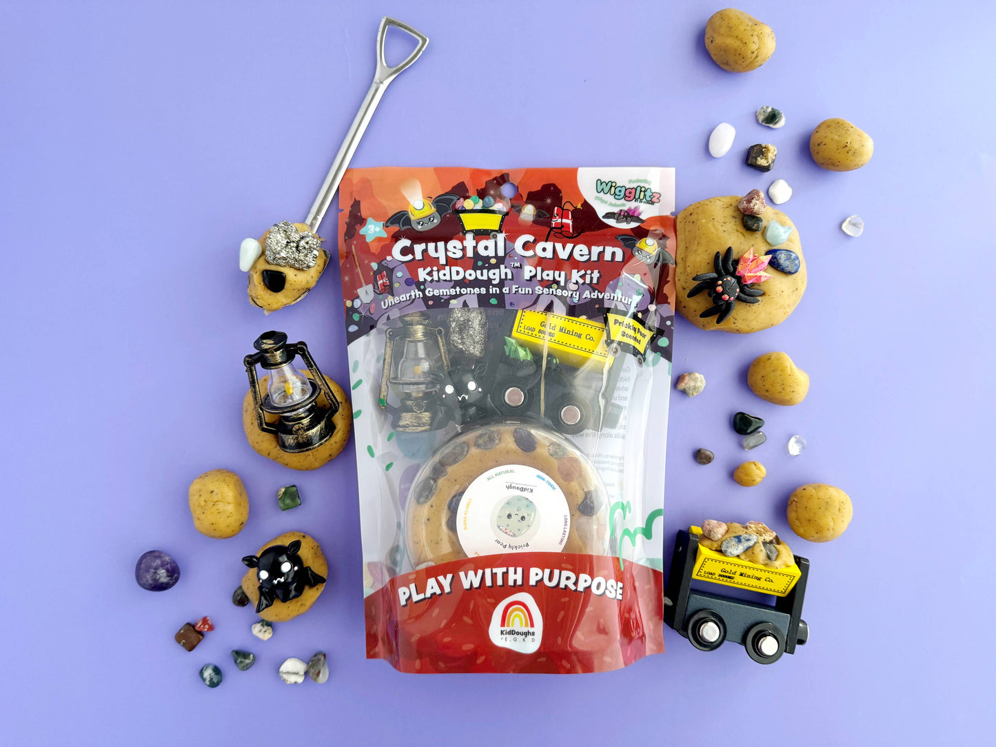 Crystal Cavern KidDough Play Kit featuring Wigglitz
