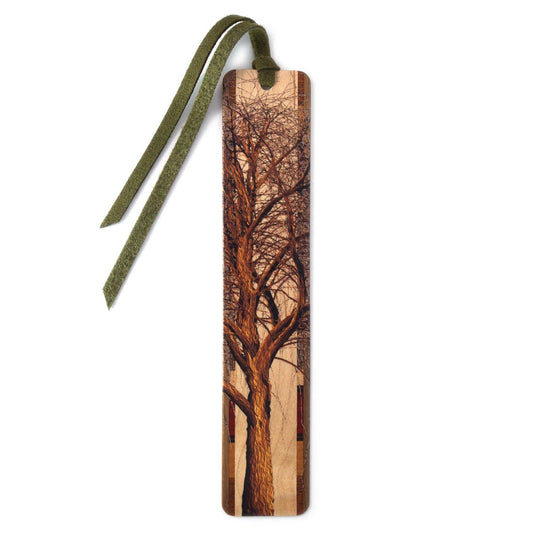 Winter Willow Tree Handmade Wooden Bookmark