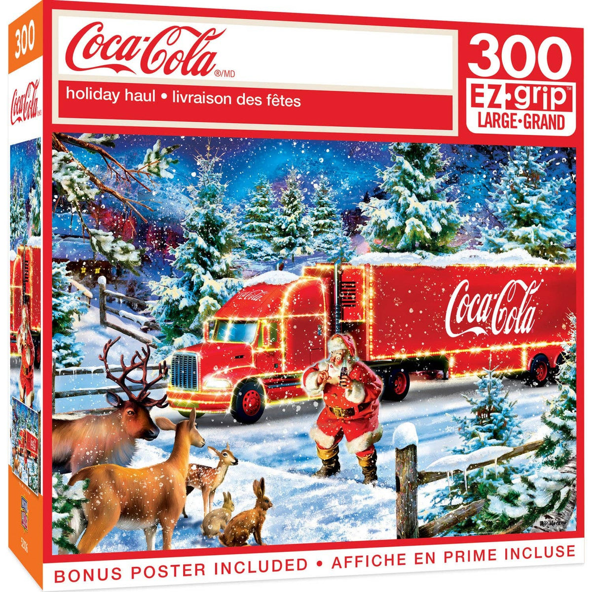 Happy Holidays - Coca-Cola Holiday Haul 300 Piece EZ Grip Jigsaw Puzzle