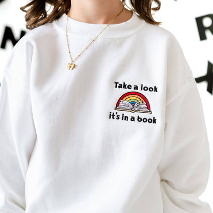 TAKE A LOOK, IT'S IN A BOOK - READING RAINBOW - Child Sweatshirt - GRAY