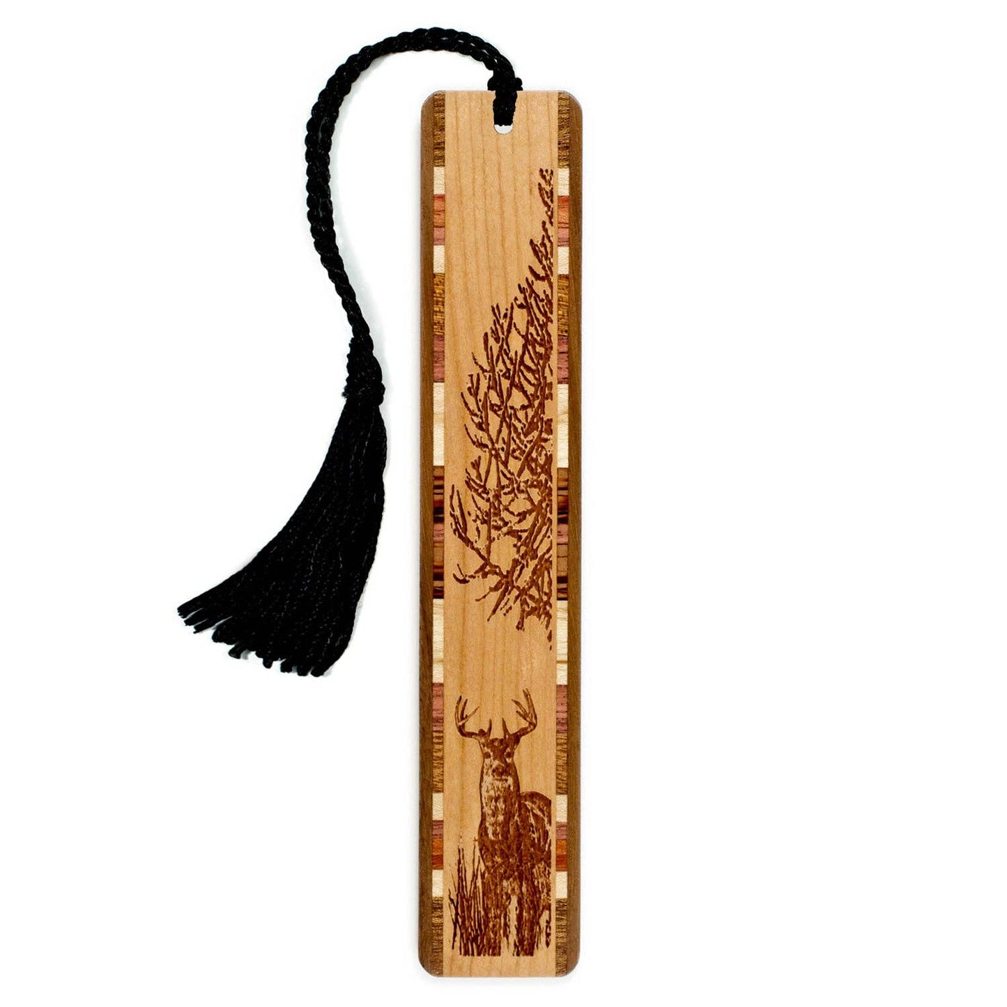 Deer Handmade Engraved Wooden Bookmark