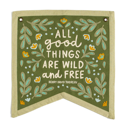 Wild And Free Canvas Banner
