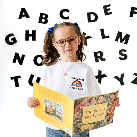 TAKE A LOOK, IT'S IN A BOOK - READING RAINBOW - Child Sweatshirt - GRAY