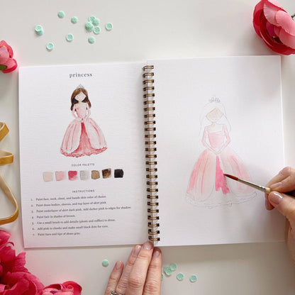 Fairytale watercolor workbook