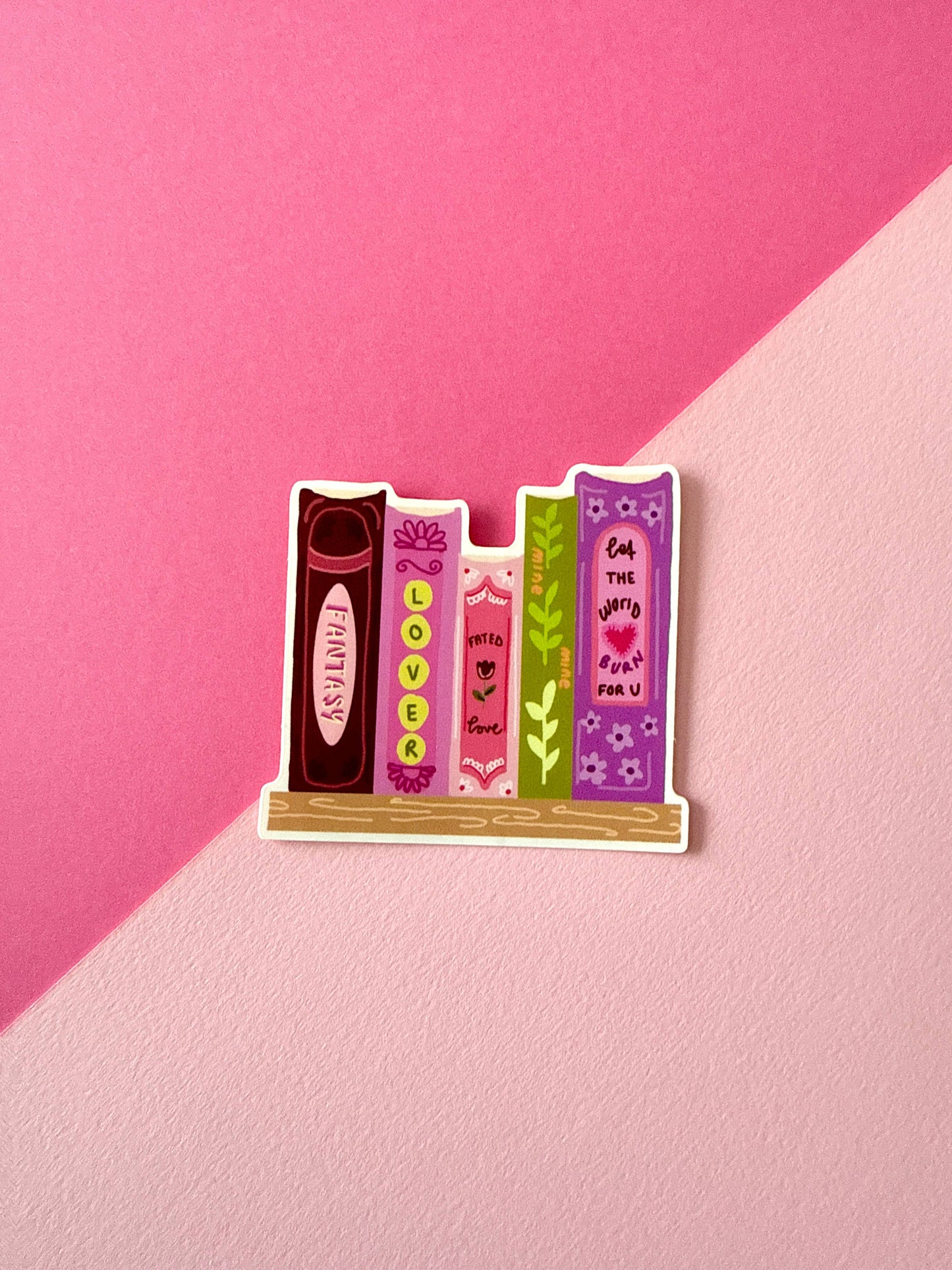 Romantasy Books Vinyl Sticker, 3 x 2.8 in, Waterproof