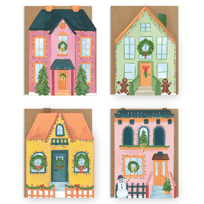 Holiday Village Specialty Greeting Card Set