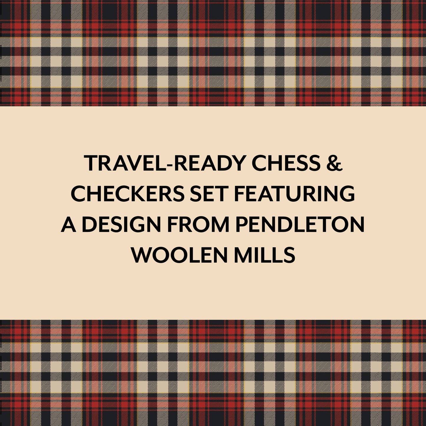 Pendleton Red Black Check Pattern Chess & Checkers