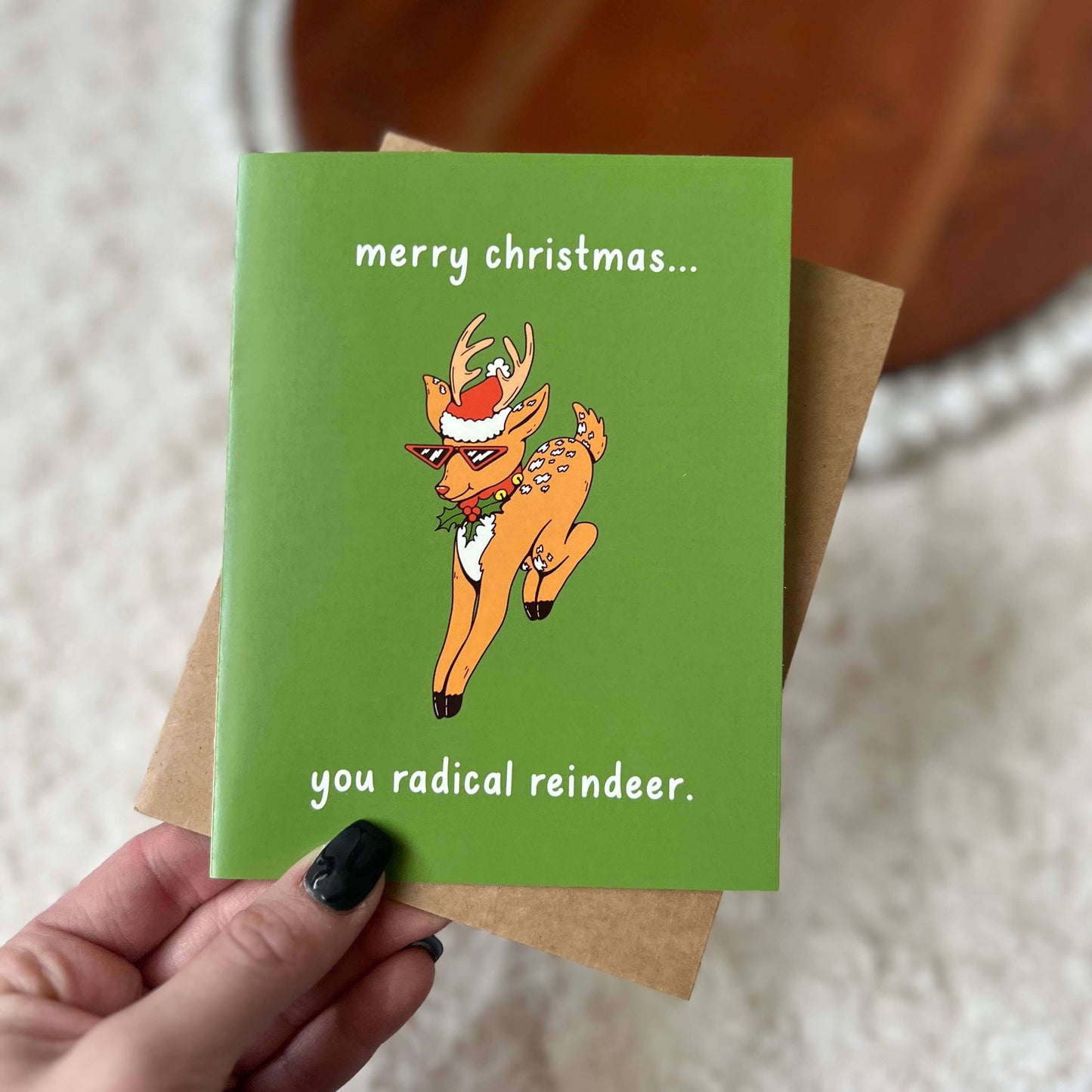 "Merry Christmas You Radical Reindeer" Christmas Card