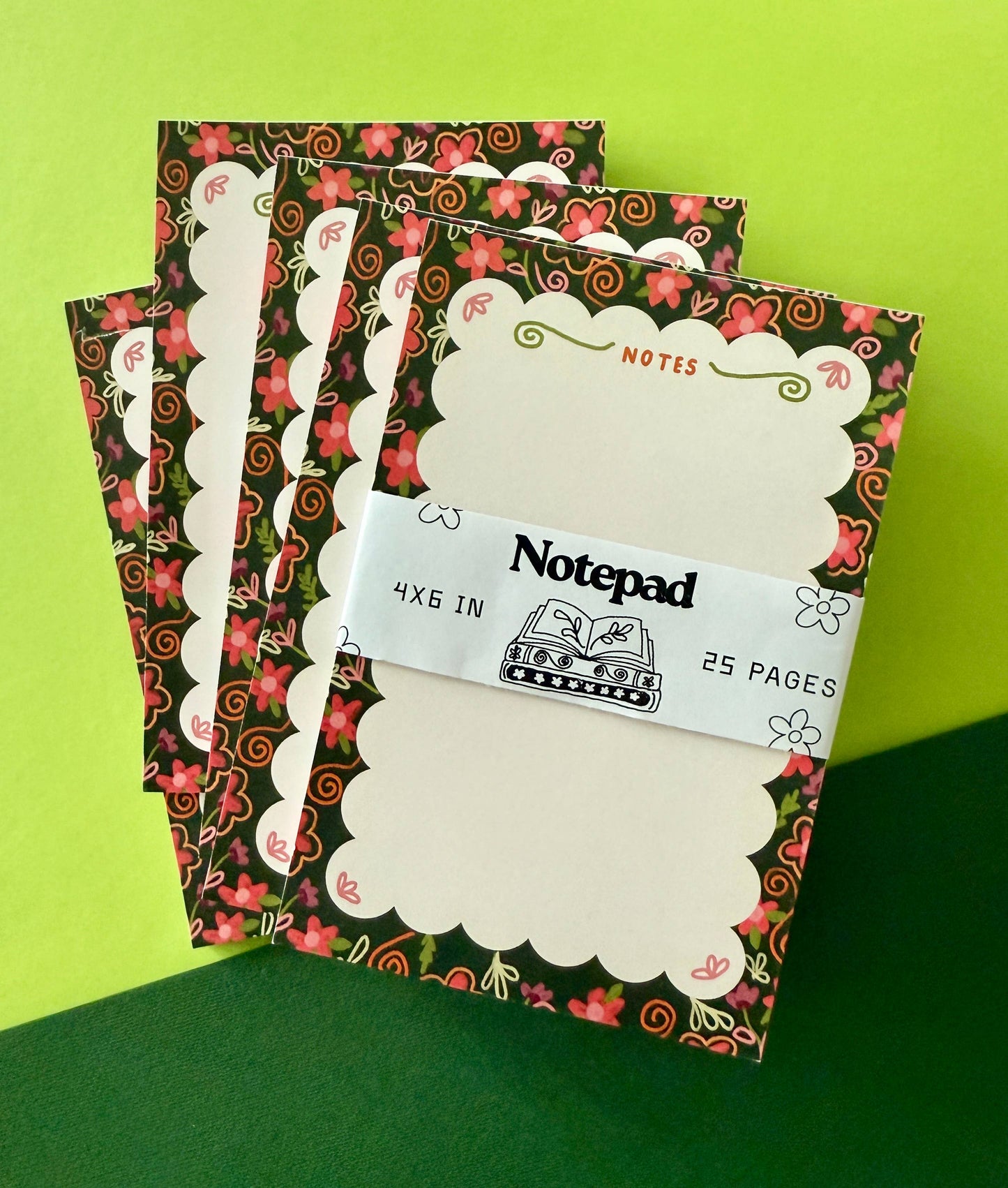 Fall Floral Notepad, 4 x 6 in, 25 Pages