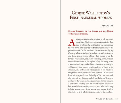 George Washington's Rules of Civility and Decent Behavior in Company and Conversation