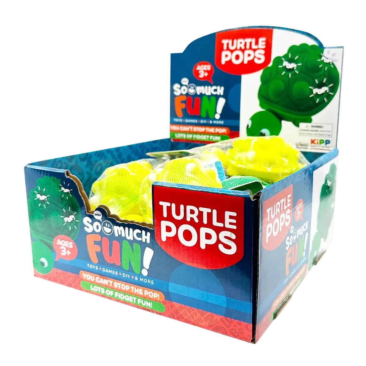 So Much Fun! Fidget Turtle Pop Sensory Toy - 12/Display