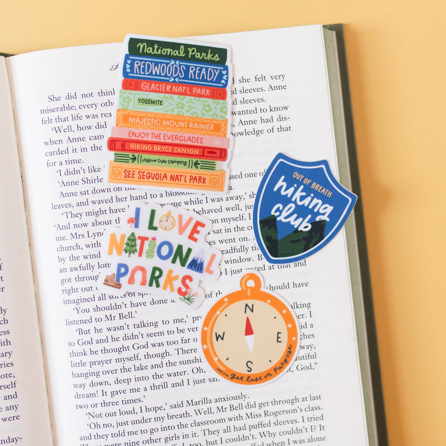 I Love National Parks Clear Decal Sticker